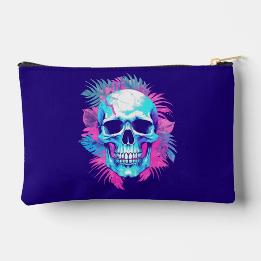 Bloemenschedel in Vaporwave-stijl Etui (Achterkant)