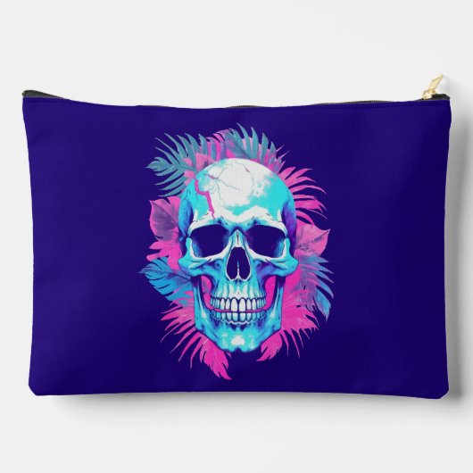Bloemenschedel in Vaporwave-stijl Etui (Achterkant)