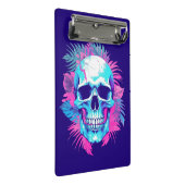 Bloemenschedel in Vaporwave-stijl Mini Klembord (Schuin)