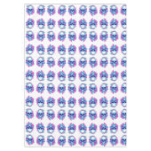 Bloemenschedel in Vaporwave-stijl Tafelkleed (Voorkant)