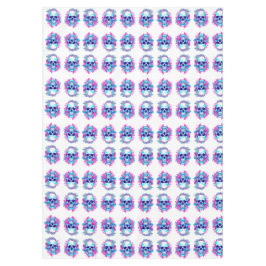 Bloemenschedel in Vaporwave-stijl Tafelkleed