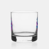 Bloemenschedel in Vaporwave-stijl Whisky Glas (Links)