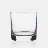 Bloemenschedel in Vaporwave-stijl Whisky Glas (Rechts)