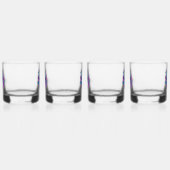 Bloemenschedel in Vaporwave-stijl Whisky Glas (Links)