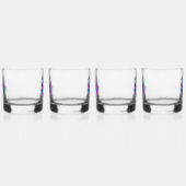 Bloemenschedel in Vaporwave-stijl Whisky Glas (Rechts)