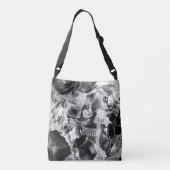 Bloemenschedel Midnight Crossbody Tas (Achterkant)
