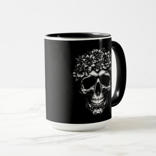 Bloemenschedel Mok (Voorkant rechts)