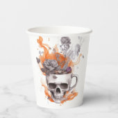 Bloemenschedel mok papieren bekers (Achterkant)