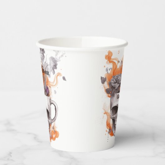 Bloemenschedel mok papieren bekers (Links)