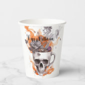 Bloemenschedel mok papieren bekers (Voorkant)