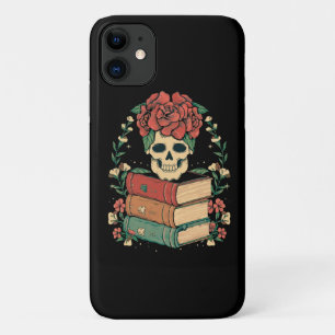 Bloemenschedel op je Boeken Case-Mate iPhone Case