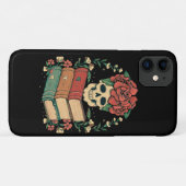 Bloemenschedel op je Boeken Case-Mate iPhone Case (Achterkant (horizontaal))