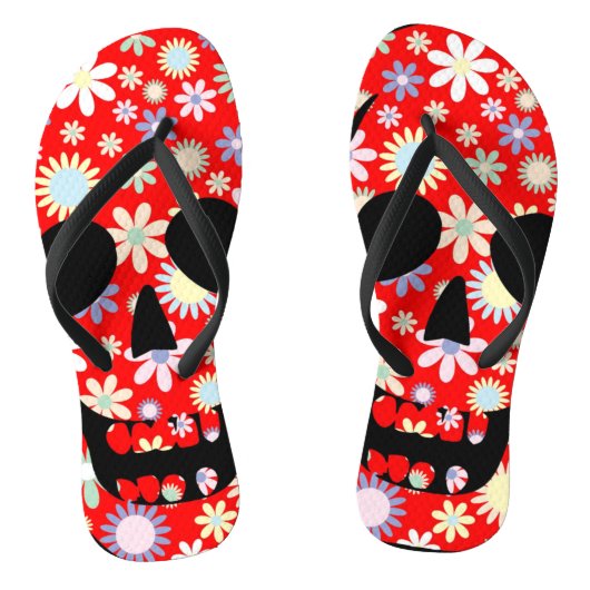 Bloemenschedel teenslippers (Voetbed)