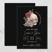 Bloemenschedel Tot de dood ons scheidt Bewaar de d Kaart (Voorkant / Achterkant)