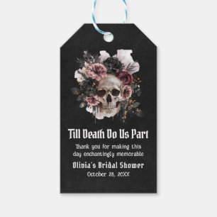 Bloemenschedel Tot de Dood Ons Scheidt Bruidsfeest Cadeaulabel