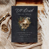 Bloemenschedel & Vlinder Gotische Bruiloft Kaart
