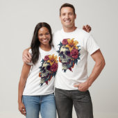 Bloemenschedelbloei T-shirt (Unisex)