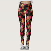 Bloemenschedels leggings (Voorkant)