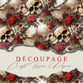 Bloemenschedels Rode Rozen Gotische Bruiloft Hallo Tissuepapier