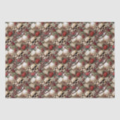 Bloemenschedels Rode Rozen Gotische Bruiloft Hallo Tissuepapier (Voorkant)