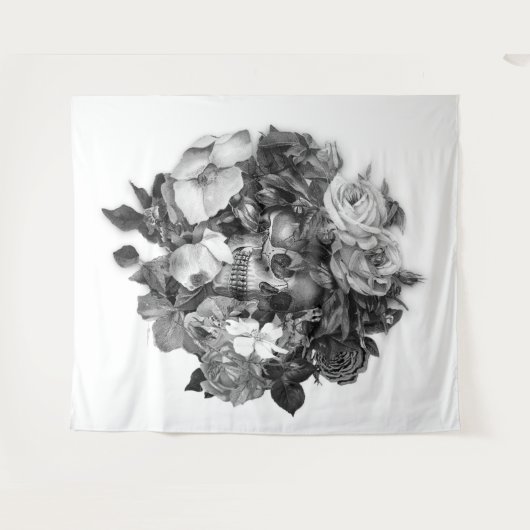  Bloemenschedelwand Hanging Wandkleed (Voorkant (horizontaal))