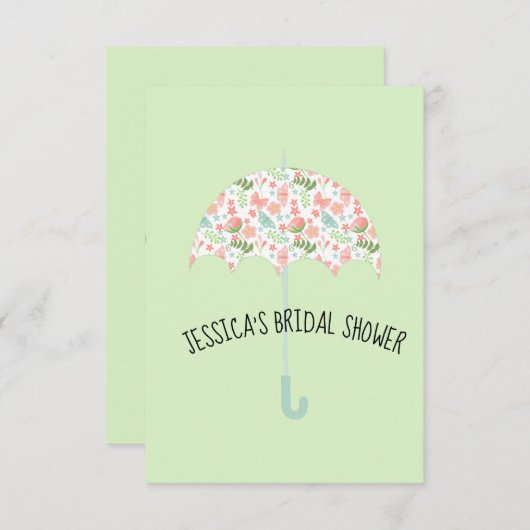 Bloemenscherm Parasolregendouche Kaart (Voorkant / Achterkant)