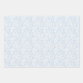 Bloemenscherm - Poederblauw Inpakpapier Vel (Voorkant 3)