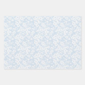 Bloemenscherm - Poederblauw Inpakpapier Vel (Voorkant 2)