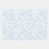 Bloemenscherm - Poederblauw Inpakpapier Vel (Voorkant)