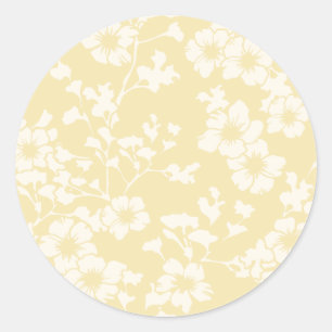 Bloemenscherm - Roombotercrème Ronde Sticker