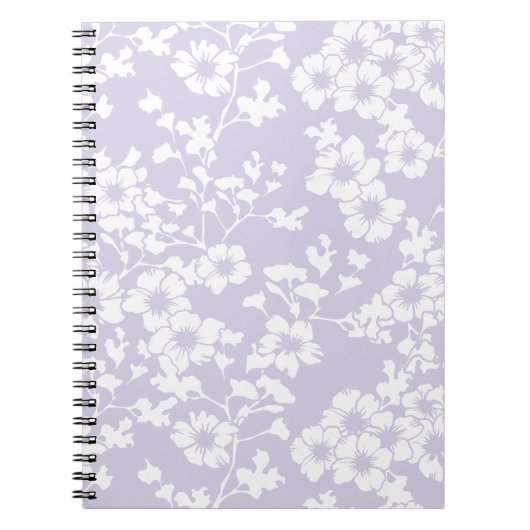 Bloemenscherm - Stof Lavendel Notitieboek (Voorkant)