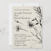 Bloemenschets Botanisch Handgetekend retro papier Kaart (Voorkant)