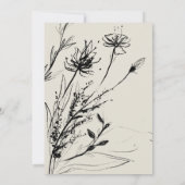 Bloemenschets Botanisch Handgetekend retro papier Kaart (Achterkant)