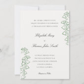 Bloemenschets Lijst Lily Valley Formal Wedding Kaart (Voorkant)