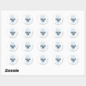 Bloemenschets Ronde Sticker (Vel)