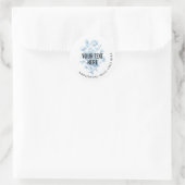 Bloemenschets Ronde Sticker (Tas)