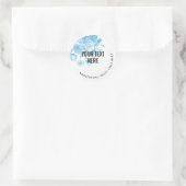Bloemenschets Ronde Sticker (Tas)