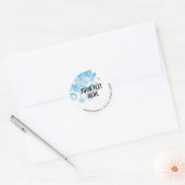 Bloemenschets Ronde Sticker (Envelop)