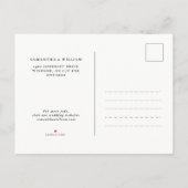 Bloemenschets Save the Date Aankondigingskaart (Achterkant)
