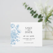 Bloemenschets Save the Date Aankondigingskaart (Staand voorkant)