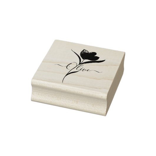 Bloemenschets Waterverf gepersonaliseerde rubberen Rubberstempel (Stempel)