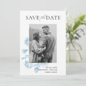 Bloemenschetsel Save the Date Kaart (Staand voorkant)