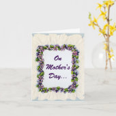 Bloemenschikking Moederdag Groenskaart Kaart (Gele Bloem)