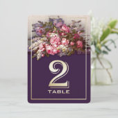 Bloemenschilderij Feesttafel Nummer Kaarten (Staand voorkant)