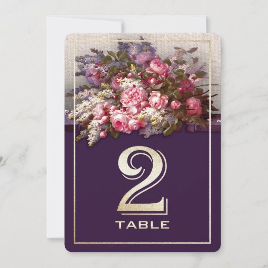 Bloemenschilderij Feesttafel Nummer Kaarten (Voorkant)
