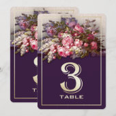 Bloemenschilderij Feesttafel Nummer Kaarten (Voorkant / Achterkant)