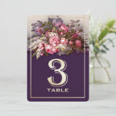 Bloemenschilderij Feesttafel Nummer Kaarten (Staand voorkant)