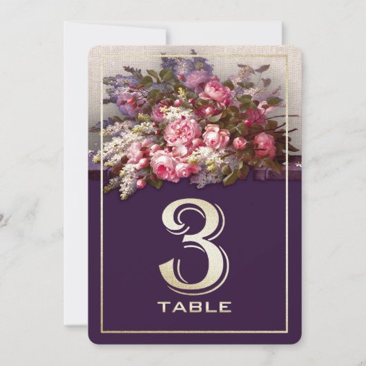 Bloemenschilderij Feesttafel Nummer Kaarten (Voorkant)