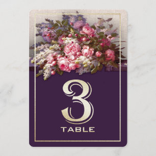 Bloemenschilderij Feesttafel Nummer Kaarten