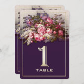 Bloemenschilderij Feesttafel Nummer Kaarten (Voorkant / Achterkant)